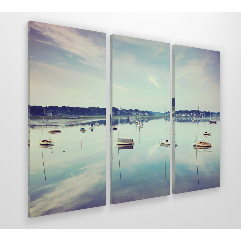 Cape Ann Marina-impression sur toile tendue multi-pièces, H 24 po x l 36 po x P 1,5 po