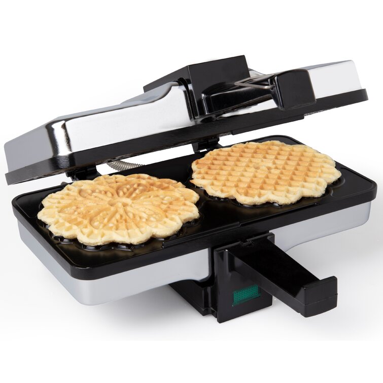 CucinaPro 2 waffle Silver Stainless Steel Pizzelle Baker - Ace