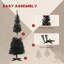 Mince arbre de Noël artificiel de 5 pieds avec installation facile et support en plastique robuste pour une décoration compacte des Fêtes