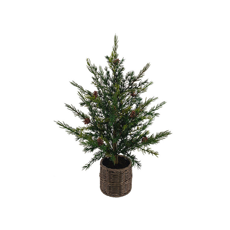 SEASONAL GREENERY TREE S/2 PINE BSKT 2FT