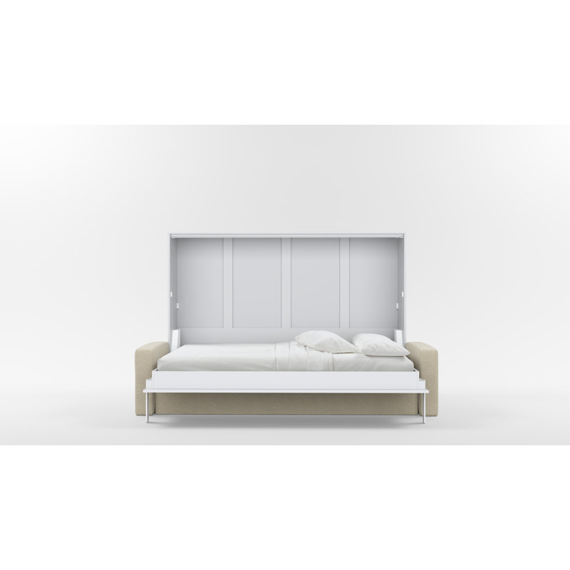 Neidelin Upholstered Bed, White/Cream