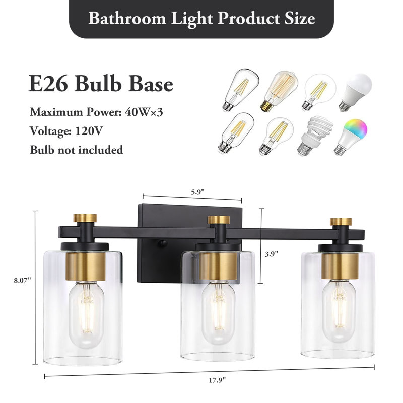 3 Light Bathroom Vanity Light
