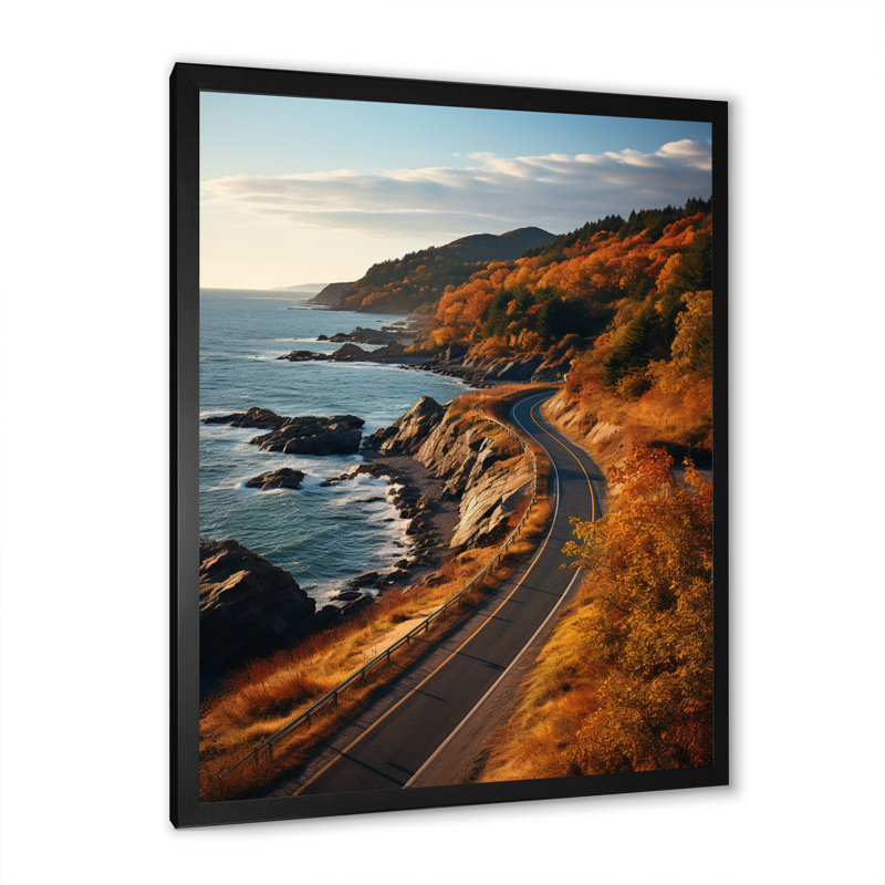Aurlie Canada Cabot Trail Adventure - Imprimé, Cadre simple noir, H 20 po x l 12 po x P 1 po