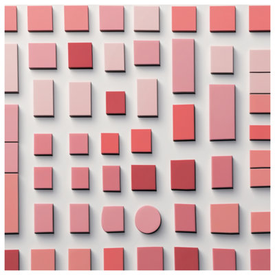Édredon rose à formes géométriques