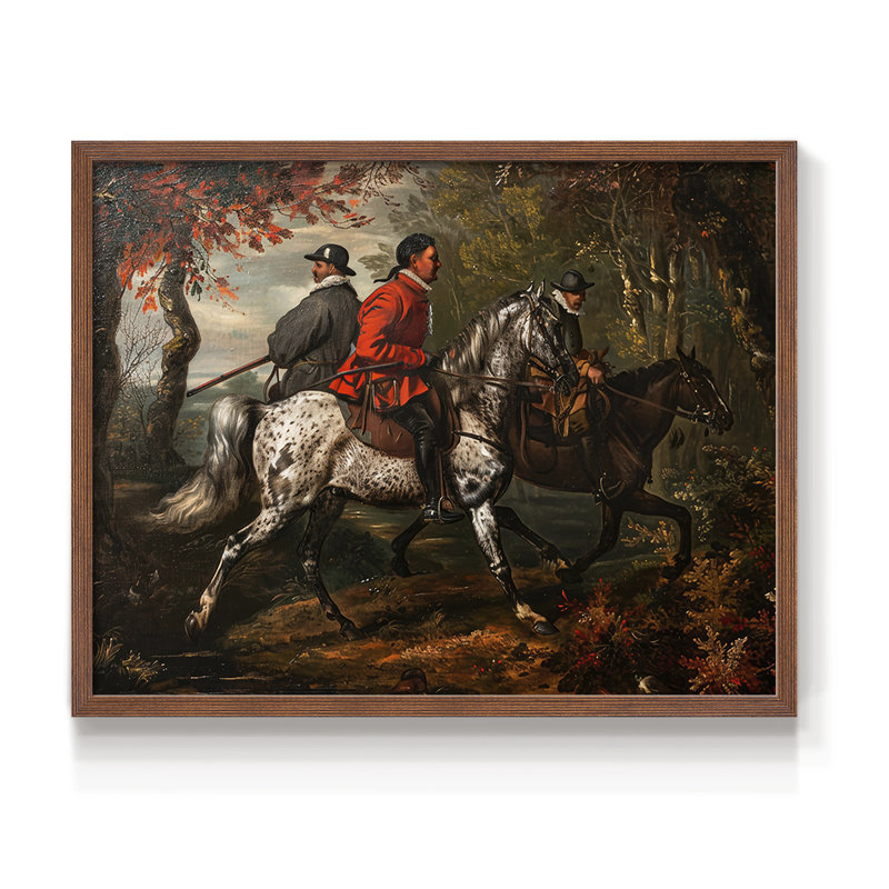 Faune - LIX - Reproduction encadrée - Restickable, H 11 po x l 14 po, Noyer