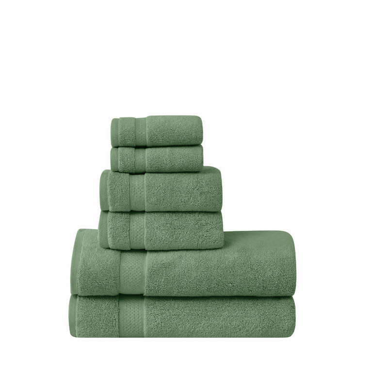 Ensemble de serviettes 6 pièces Trely Soft, Vert