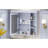 Blue Bathroom Mirror Cabinet - Concealed Storage, Adjustable Soft-close Hinges, Modern Style Door Hinge, Decor-1832967389