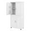 Grande armoire de salle de bain, armoires de rangement autoportantes avec 4 portes, tablettes réglables pour la cuisine, garde-manger