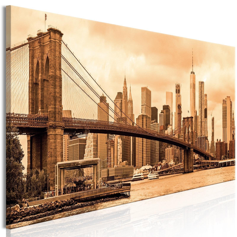 De Overt Road à Manhattan, H 18 po x l 53 po x P 0,7 po, Brun