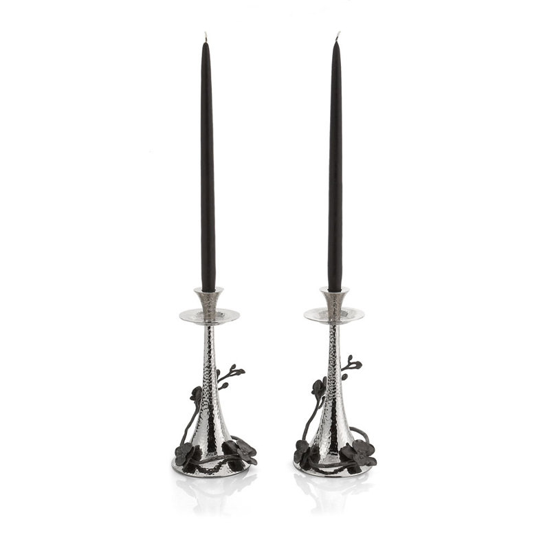 Black Orchid Candleholders