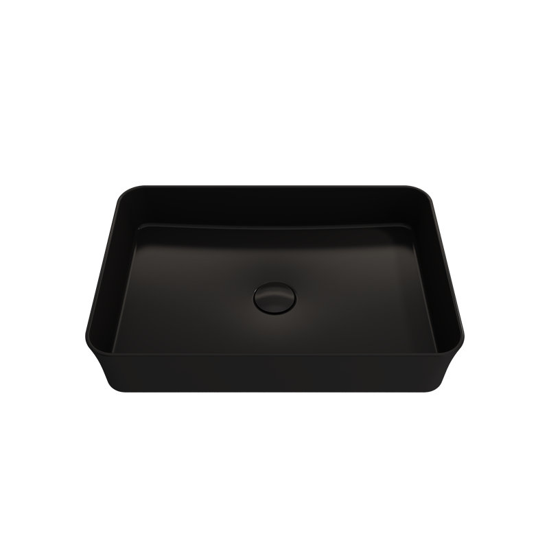 Sottile 22.5'' L Bathroom Sink, Matte Black