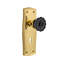 Prairie Plate with Decorative Keyhole and Crystal Black Door Knob-815429959-815429976