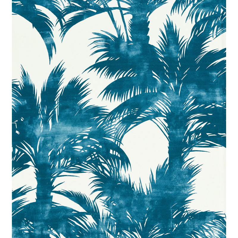 Tissu d’impression palm Breeze, Turquoise