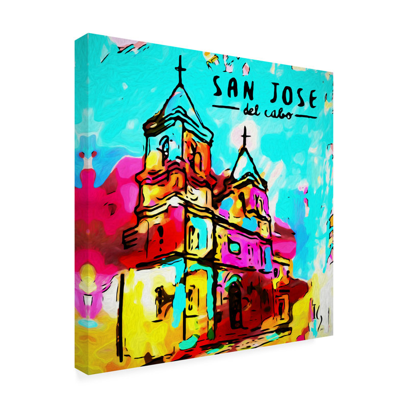 "San Jose Del Cabo" sur toile par Ivan Guaderrama, H 14 po x l 14 po x P 2 po