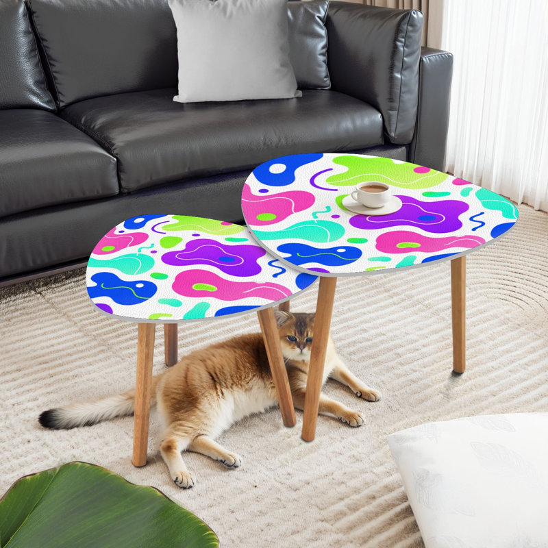 Ensemble de 2 tables basses gigognes Triangle