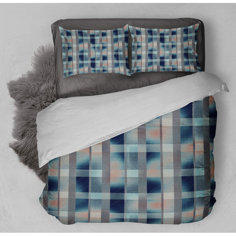 Polyester Channel Plaid Comforter, King Comforter + 2 King Pillowcases