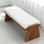Banc rembourré blanc-354579889