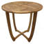 Table d'appoint d'extérieur ronde en bois d'acacia