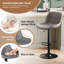 Swivel Upholstered Adjustable Height Counter Stool with Metal Frame-1871631289-1871631300