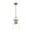 Petit luminaire suspendu Iftimie avec chaîne et verre transparent-2094349166-2094349160