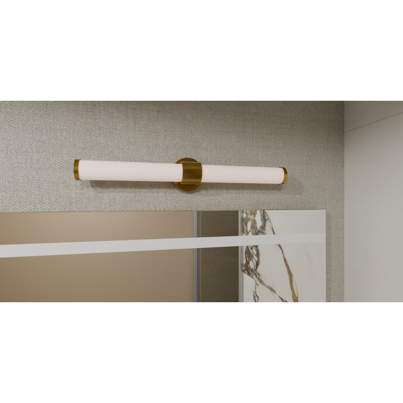 Madene Dimmable LED Vanity Light, Aged Brass