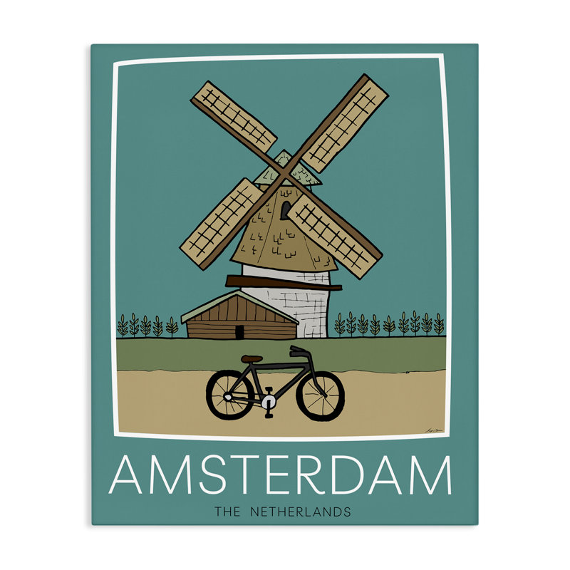 «Amsterdam Windmill», toile par Hugo Edwins, H 30 po x l 24 po