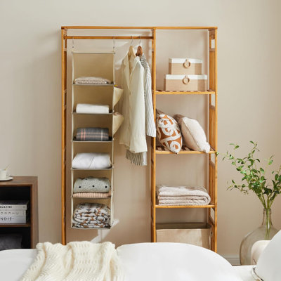Ensemble de 6 tablettes de rangement suspendues pour 6 beiges