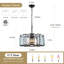 Lustre tambour prisme en cristal 5 lumières 19,69 po