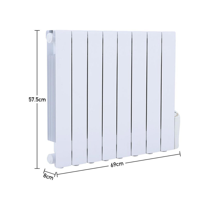 Breeins Wall Mounted Space Heater with Adjustable Thermostat, 4094, 57.5cm H x 69cm W x 8cm D
