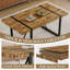 Ensemble de table de salle à manger 71 "en bois, ensemble de salle à manger 7 pièces moderne et industriel avec chaises rembourrées-989001427-989001261