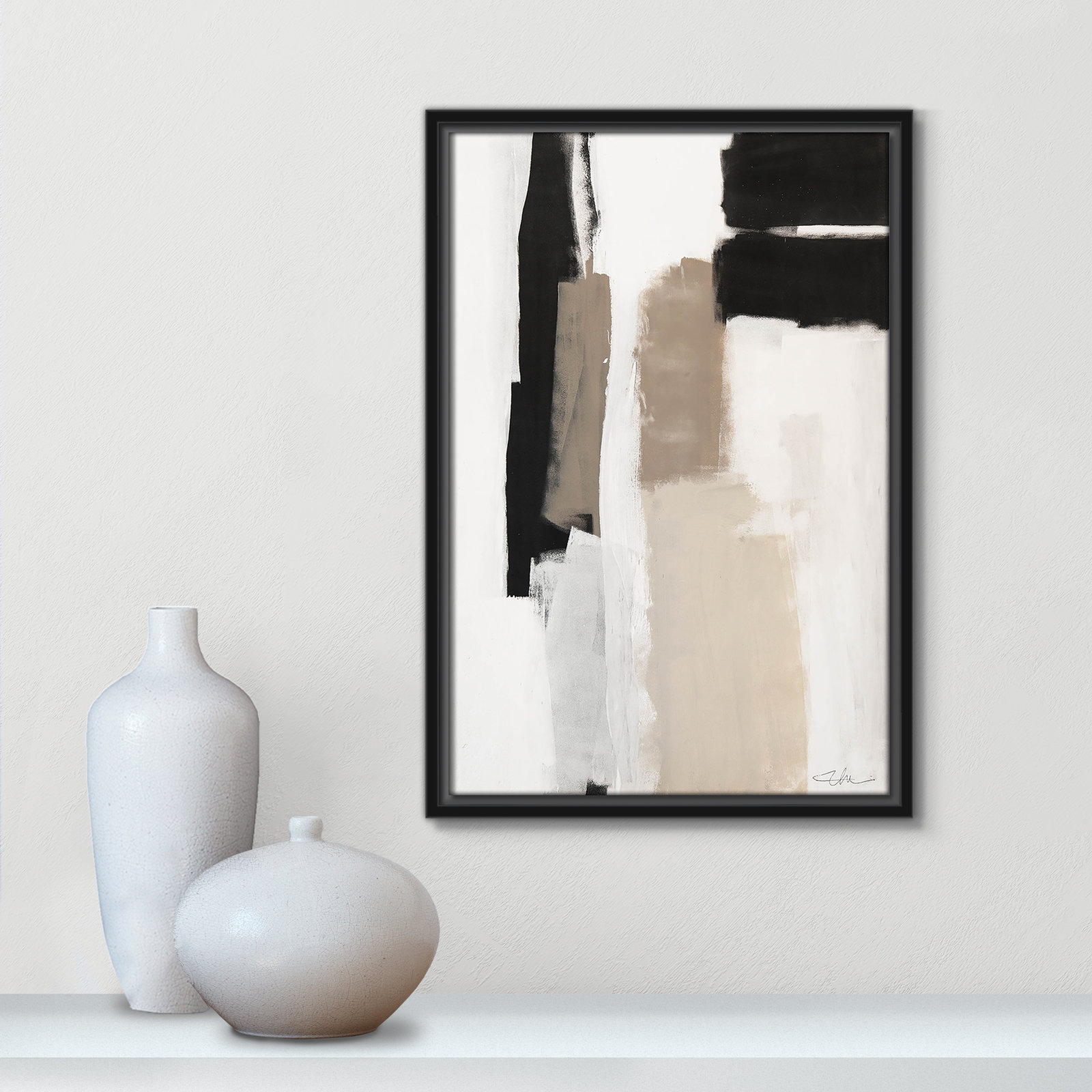 Giverny Earth Scapes II by  Print, No Mat, Black Floater Framed, 19.5" H x 13.5" W x 2" D