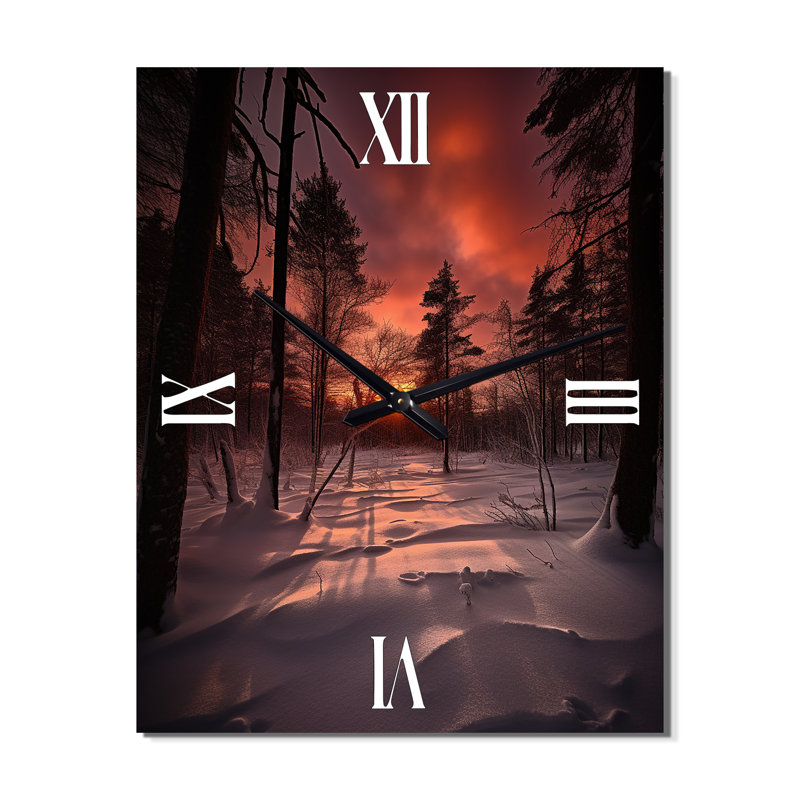 Wintersun qui brille à travers les arbres éclairés par la neige, Moyen