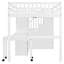 Lit mezzanine double avec escalier et armoire