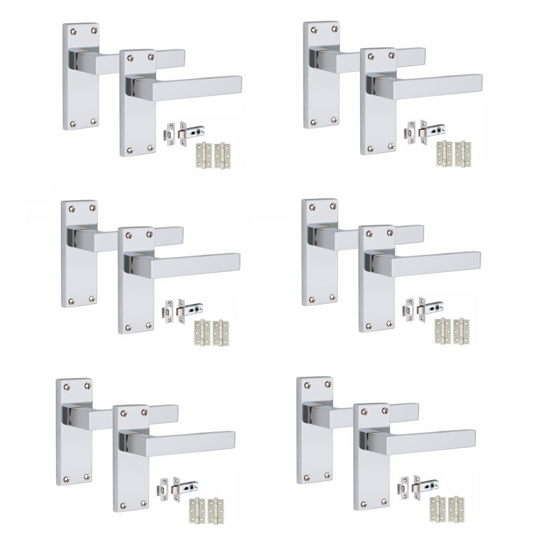  6 Sets Victorian Straight Delta Door Handle