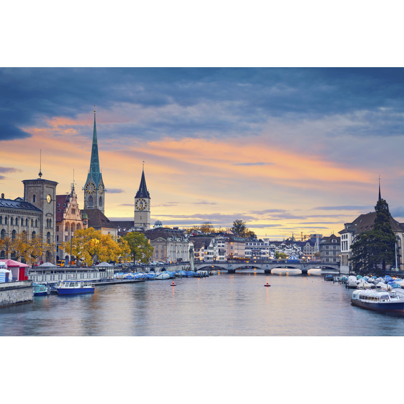 Zurich by RudyBalasko - Wrapped Canvas Print, 81cm H x 122cm W