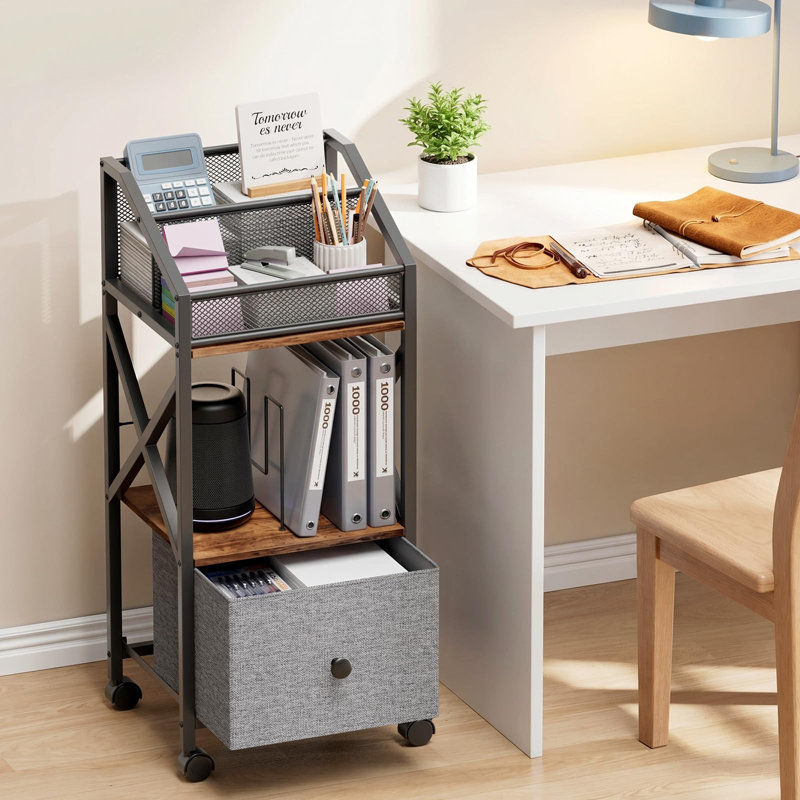 3- Tier Vinyl Record Storage Rack with Wheels