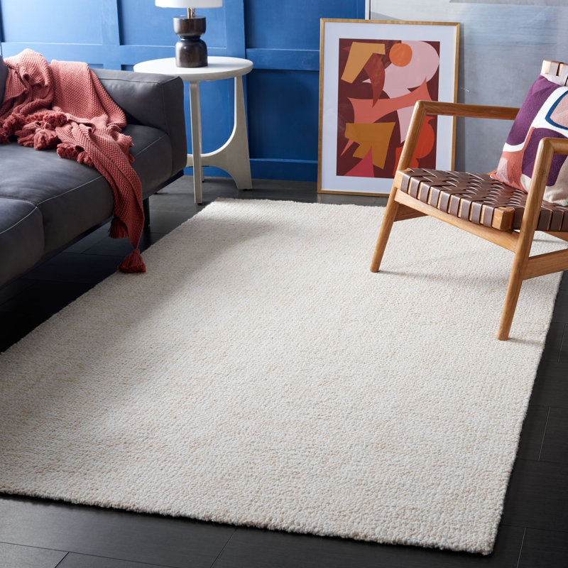 Tapis en laine / coton touffeté à la main Wilcher, Rectangle 4 pi x 6 pi
