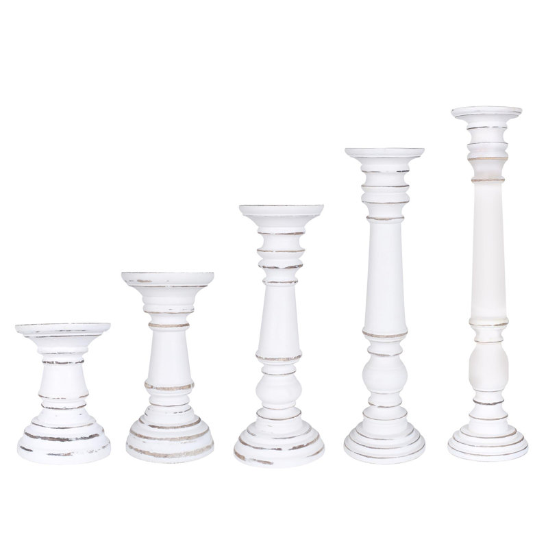 2 Piece Wood Pillar Set, 63cm H x 18cm W x 18cm D