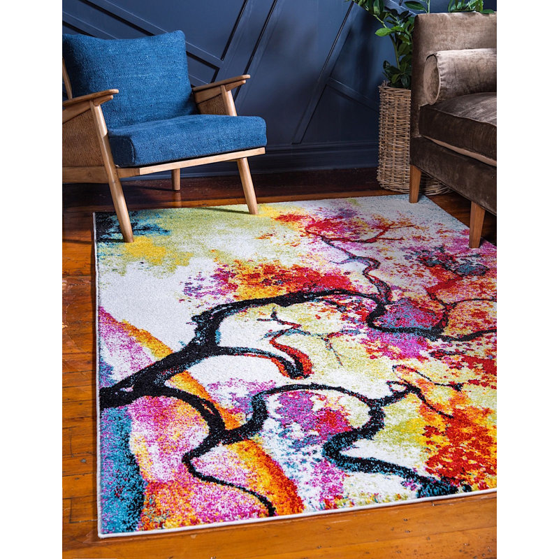 Tanguay Abstract Indoor Rug, Rectangle 6' x 9'