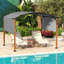 Pergola d'extérieur avec poteaux rétractables 10 x 12 pi Costway-101114545