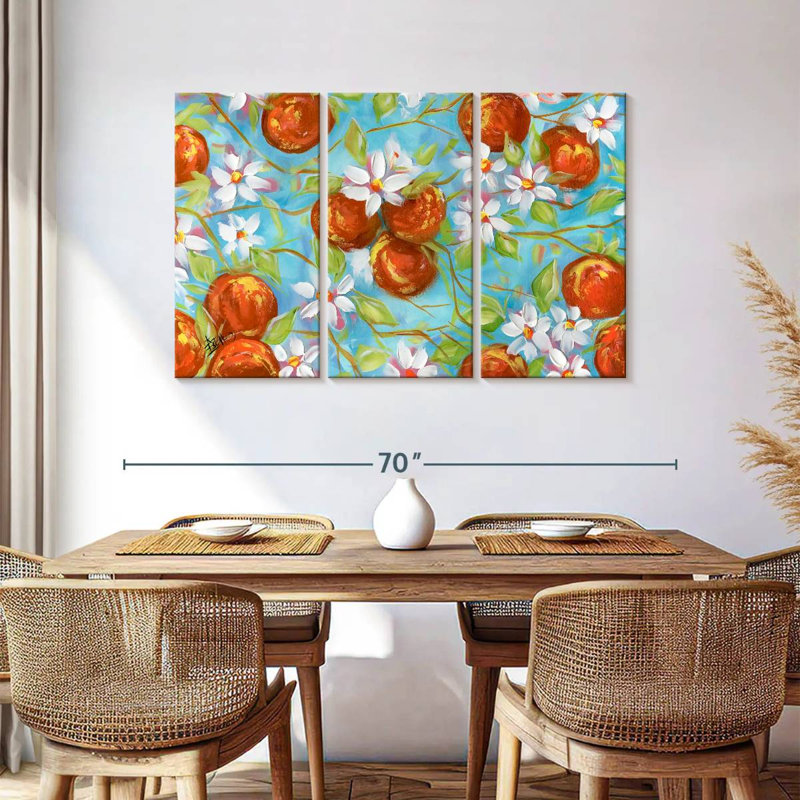 Yarlin Orange Blossoms, 36" H x 57" W