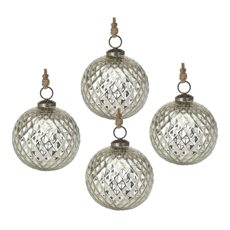 Ensemble de 4 boules de Noël D5.1 "