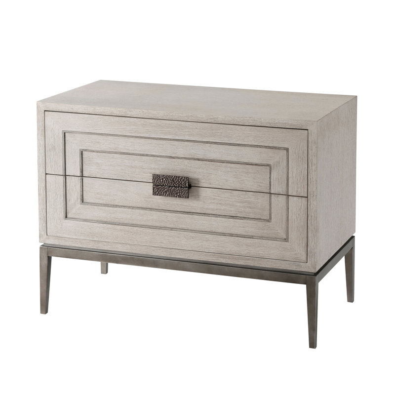 Genevra 2 - Drawer Solid Wood Nightstand, Gowan