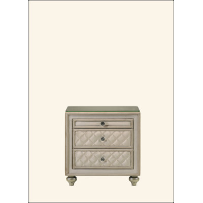 Table de chevet luxueuse en velours avec plusieurs tiroirs pour un rangement amélioré