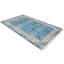 Tapis rectangulaires en polyester fabriqués à la machine Crayton - couleur bleue, conception orientale, tapis à faible épaisseur faits à la machine pour le salon, la chambre à coucher-85254038