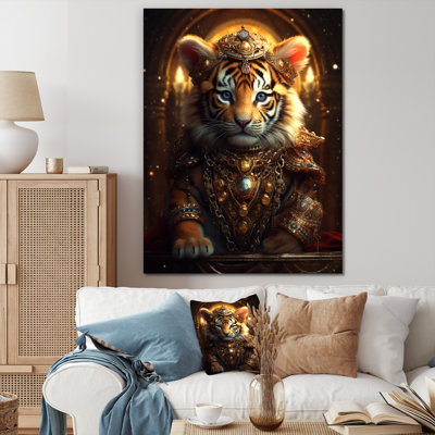 Mignon petit tigre royal sur toile