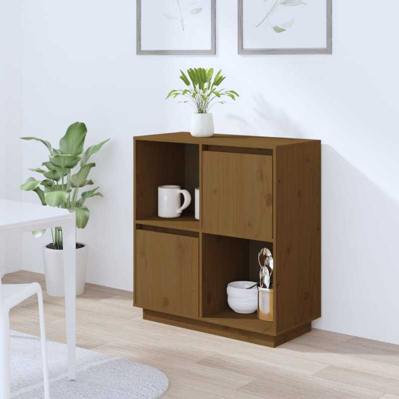 Polston 74cm Solid Wood Sideboard, Brown