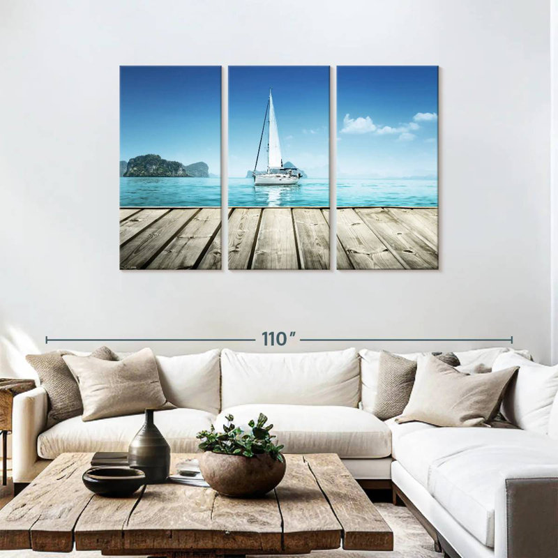 Mehar Sailboat Pier, 48" H x 74" W