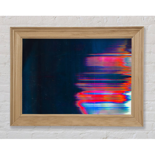 Bright Star Distorted Movement Red - Single Picture Frame Print ...