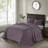 Reversible Purple King Bedspread - With Bewitching Pattern Oversized For Optimal Mattress Draping Pre-Washed Cotton Filling Comfy Nights Includes And 2 Shams Machine Washable Without Hassle In Bed